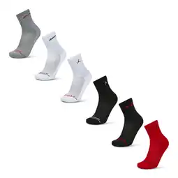 Foot Locker Jordan Kids Crew 6 Pack Sokken Unisex - Rood - Maat 31 - 34 aanbieding