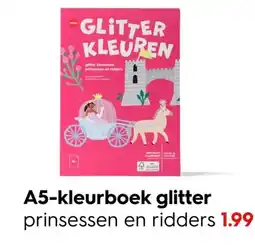 HEMA A5-kleurboek glitter aanbieding