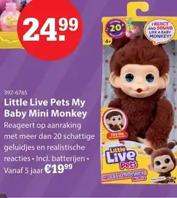 Marskramer Little Live Pets My Baby Mini Monkey aanbieding