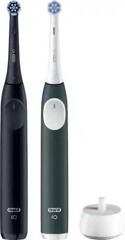 Coolblue Oral-B iO 2 Zwart en Groen Duo Pack aanbieding