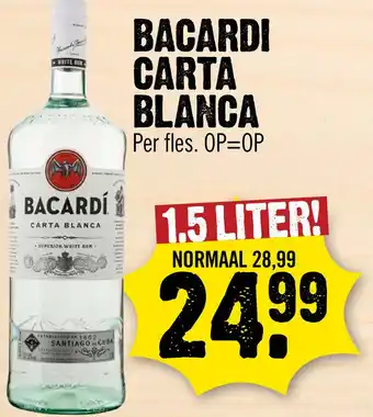 Super Dirck 3 BACARDI CARTA BLANCA aanbieding