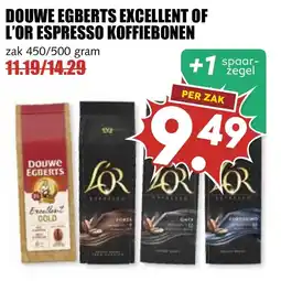 De Boerenschuur Douwe Egberts excellent of l'or espresso koffiebonen aanbieding