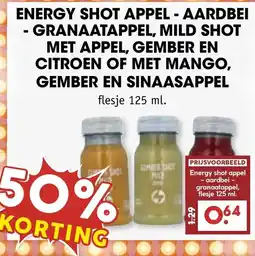 De Boerenschuur Energy shot aanbieding