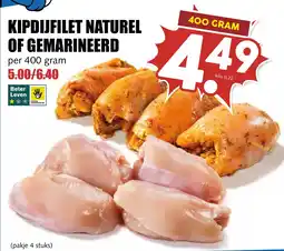 De Boerenschuur kipdijfilet naturel of gemarineerd aanbieding