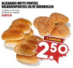 De Boerenschuur alledaags witte puntjes, volkoren puntjes en/of kornbollen aanbieding