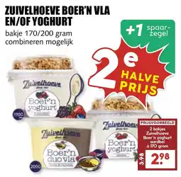 De Boerenschuur Zuivelhoeve boer'n vla en/of yoghurt aanbieding