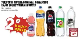 De Boerenschuur 7up, pepsi, rivella original, royal club en/of sourcy vitamin water aanbieding