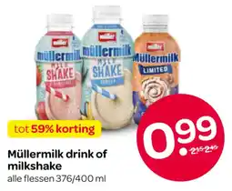 Spar Müllermilk drink of milkshake aanbieding