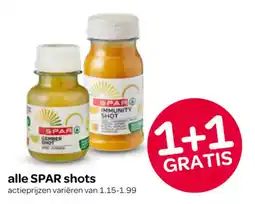 Spar alle SPAR shots aanbieding
