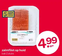 Spar zalmfilet op huid aanbieding