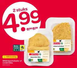 Spar SPAR kipschnitzels- of cordon bleu aanbieding