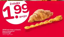 Spar SPAR ham-kaas croissant, kaas croissant of kaasstengel aanbieding