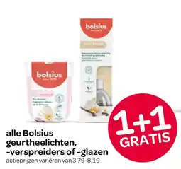 Spar alle Bolsius geurtheelichten, -verspreiders of -glazen aanbieding