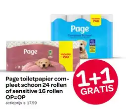 Spar Page toiletpapier compleet schoon 24 rollen of sensitive 16 rollen aanbieding