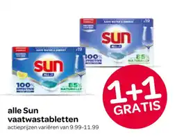 Spar alle Sun vaatwastabletten aanbieding