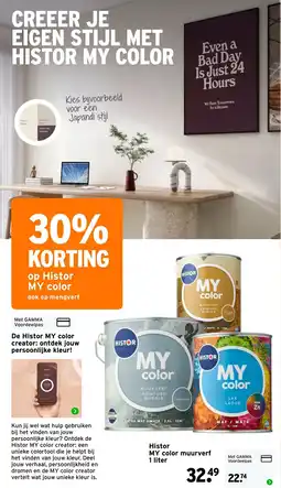 GAMMA Histor MY color muurverf aanbieding