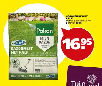 Pokon gazonmest met kalk