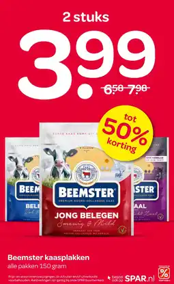 Spar Beemster kaasplakken aanbieding