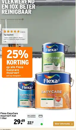 GAMMA Flexa EasyCare muurverf mat aanbieding