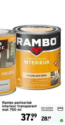 GAMMA Rambo pantserlak interieur transparant aanbieding