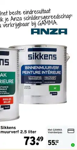 GAMMA Sikkens muurverf aanbieding