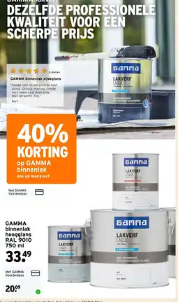 GAMMA Gamma binnenlak zijdeglaas aanbieding