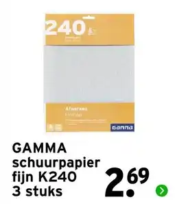 GAMMA gamma schuurpapier aanbieding