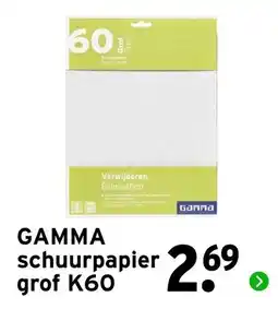 GAMMA gamma schuurpapier grof k60 aanbieding