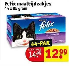 Kruidvat Purina felix maaltijdzakjes aanbieding