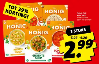 Boni Honig mix voor soep aanbieding