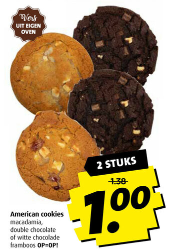 Boni American cookies aanbieding