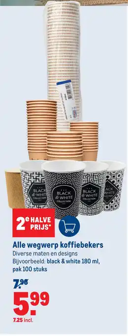 Makro Alle wegwerp koffiebekers aanbieding