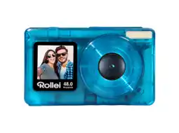 MediaMarkt Rollei Compactline Pocket Transparent Blue Compactcamera Blauw aanbieding