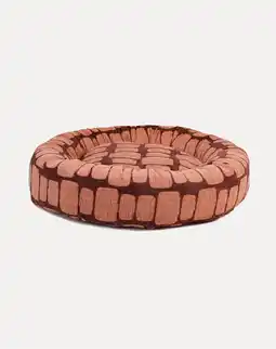 Pets Place Dogguo Staple-Stones Round Bed - Mand - Bruin&Perzik 55x55x20 cm aanbieding