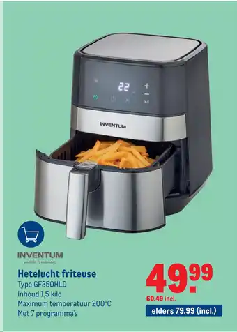 Makro Inventum hetelucht friteuse aanbieding