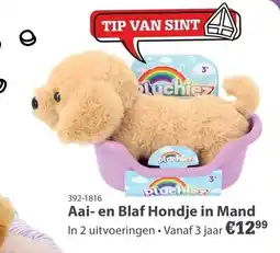 Marskramer Aai- en Blaf Hondje in Mand aanbieding