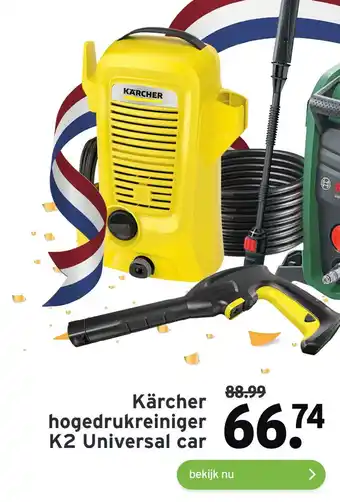 GAMMA Kärcher hogedrukreiniger k2 universal car aanbieding