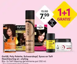 DA Got2B, Poly Palette, Schwarzkopf, Syoss en Taft Haarkleuring en -styling aanbieding