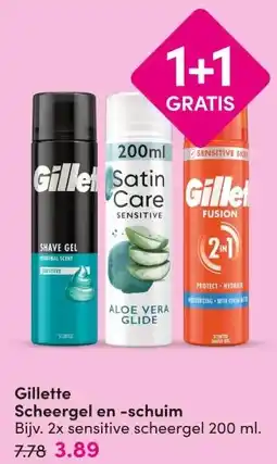 DA Gillette Scheergel en -schuim aanbieding
