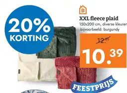 Blokker XXL fleece plaid aanbieding