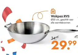 Blokker Wokpan RVS aanbieding