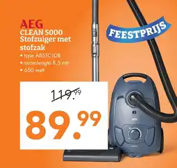 Blokker AEG CLEAN 5000 Stofzuiger met stofzak aanbieding