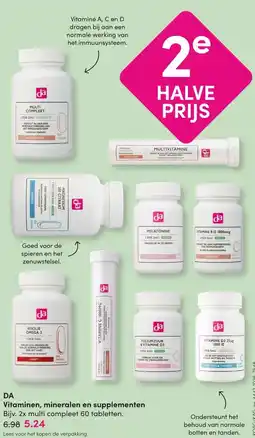 DA DA Vitaminen, mineralen en supplementen aanbieding