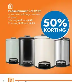 Blokker Pedaalemmer 5 of 12 ltr aanbieding