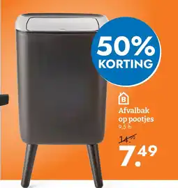 Blokker Afvalbak op pootjes aanbieding