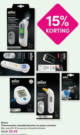 DA Braun Thermometer, bloeddrukmeter en pulse oximeter aanbieding