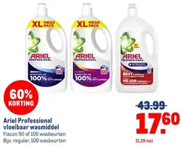 Makro Ariel Professional vloeibaar wasmiddel aanbieding