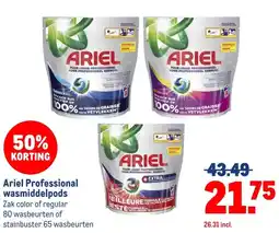 Makro Ariel Professional wasmiddelpods aanbieding