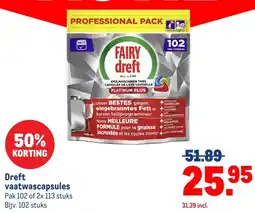 Makro Dreft vaatwascapsules aanbieding
