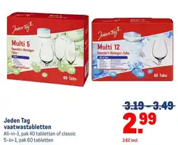 Makro Jeden Tag vaatwastabletten aanbieding